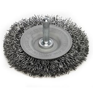 Image de BROSSE CIRCULAIRE SUR TIGE 1/4" À FILS CRÊPÉS
