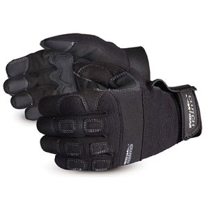 Image de GANTS MÉCANICIEN GEL ANTI VIBRATION POIGNET ATTACHE VELCRO