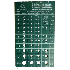Image de Gabarit pour vis machine filet standard