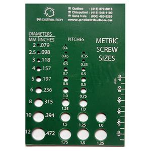 Image de Gabarit pour vis machine filet métrique