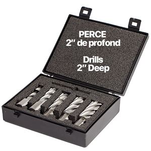 Image de Ensemble de fraises annulaires acier rapide HSS