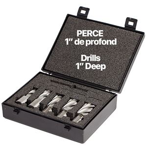 Image de Ensemble de fraises annulaires acier rapide HSS