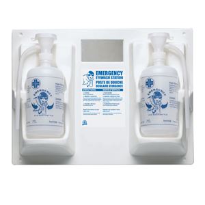 Image de Douche oculaire double avec deux (2) bouteilles de 1L.
